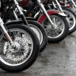 motorcycles lined up