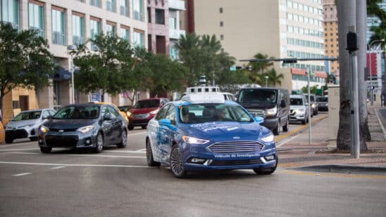 ford cars on road