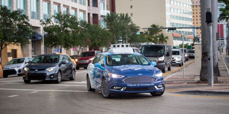 ford cars on road