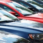 cars on a dealership lot