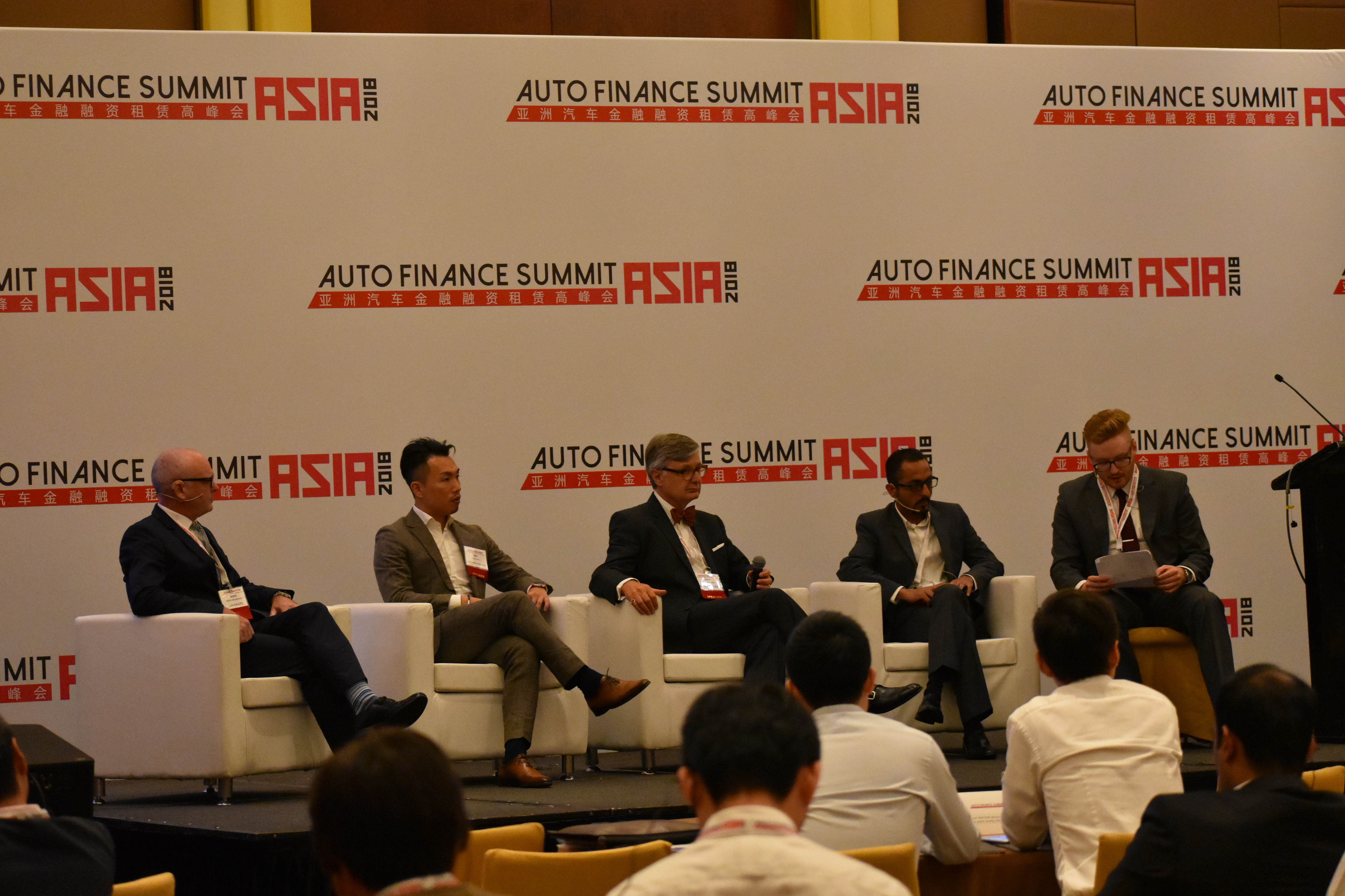 Panelists discuss new technologies at the Auto Finance Summit Asia.