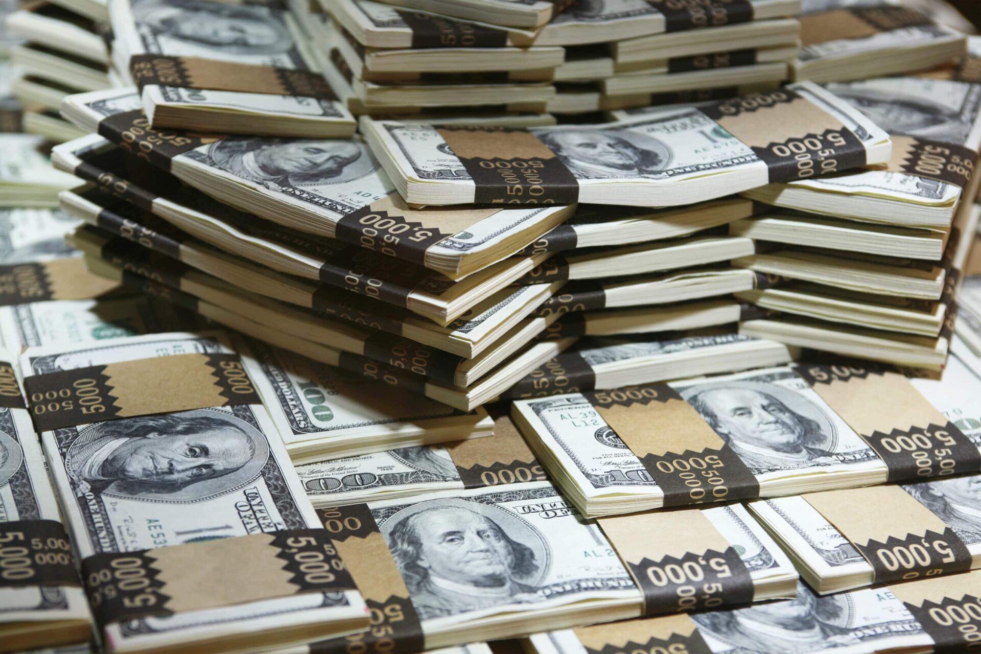 cash piled