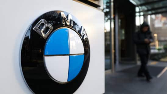 BMW logo close up