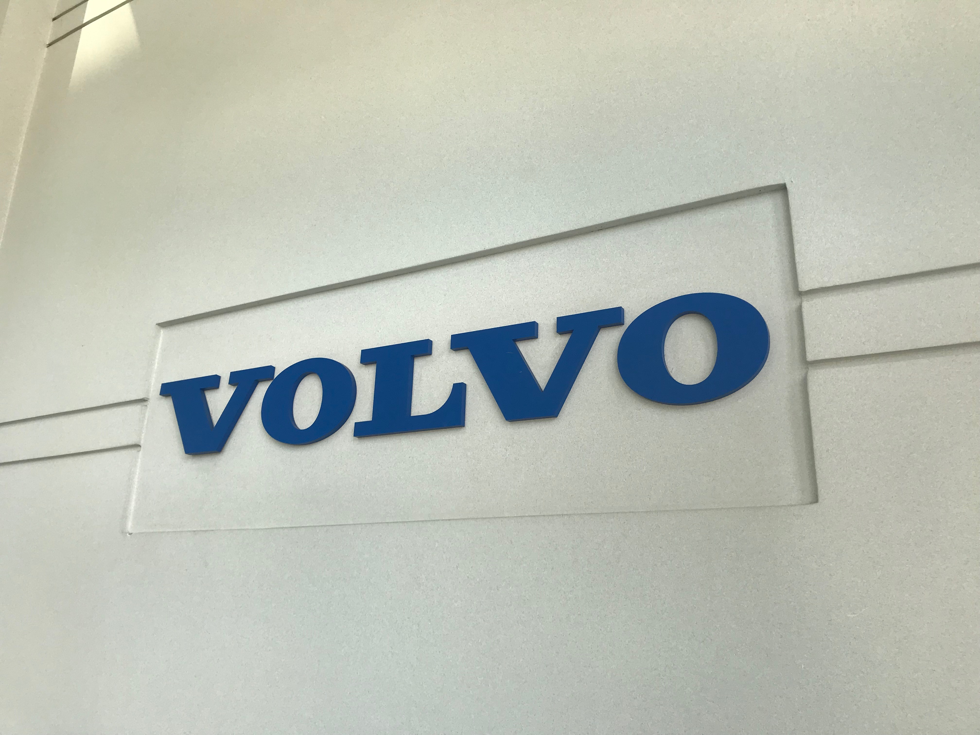 Volvo logo inside Volvo Financial Service's headquarters in Greensboro, N.C. (Photo by Nicole Casperson)