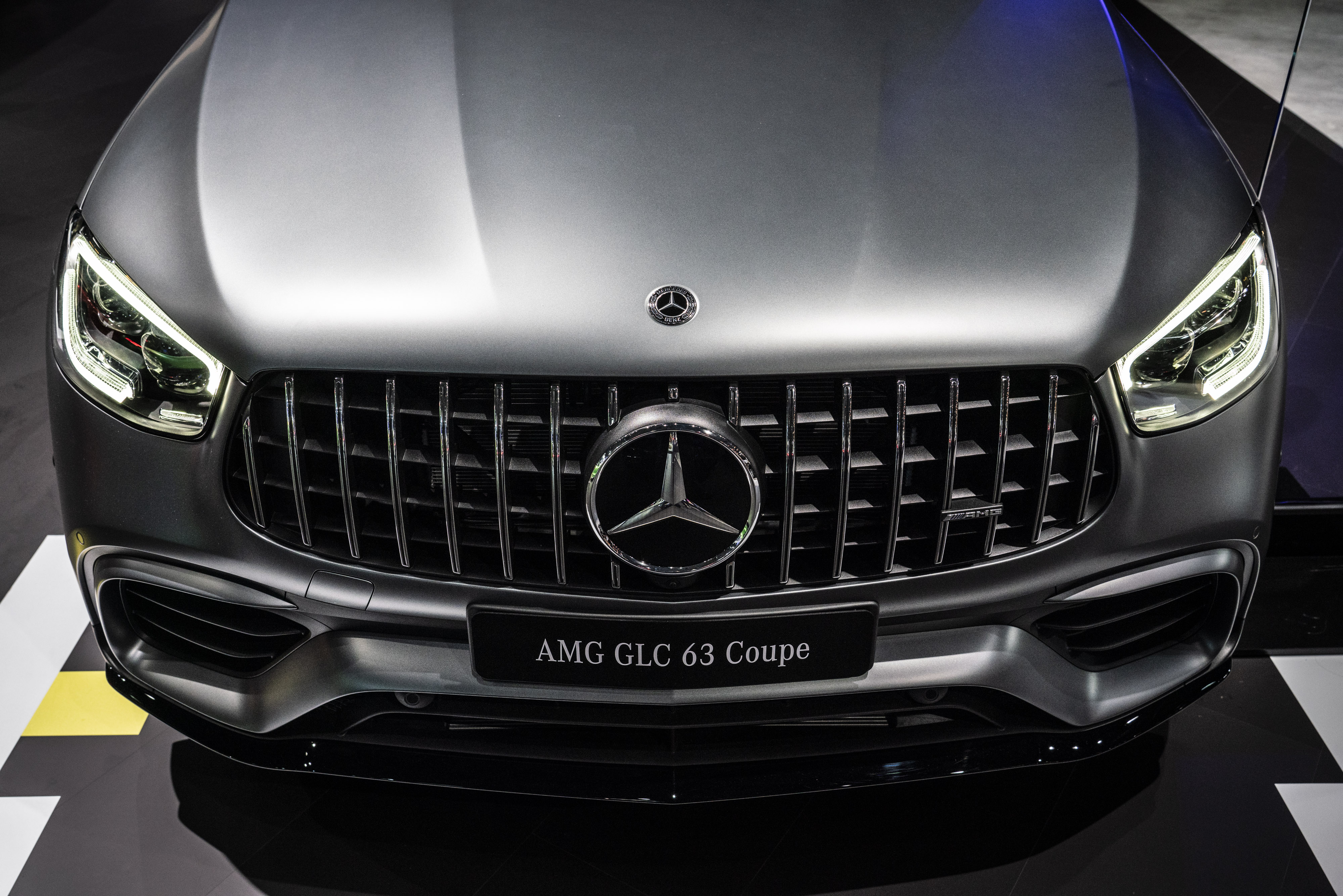 A Daimler AG Mercedes-Benz GLC Coupe sports utility vehicle (SUV) is displayed during the 2019 New York International Auto Show (NYIAS) in New York, U.S., on Thursday, April 18, 2019. The NYIAS, North America's first and largest-attended auto show dating back to 1900, showcases an incredible collection of cutting-edge design and extraordinary innovation. Photographer: Natan Dvir/Bloomberg