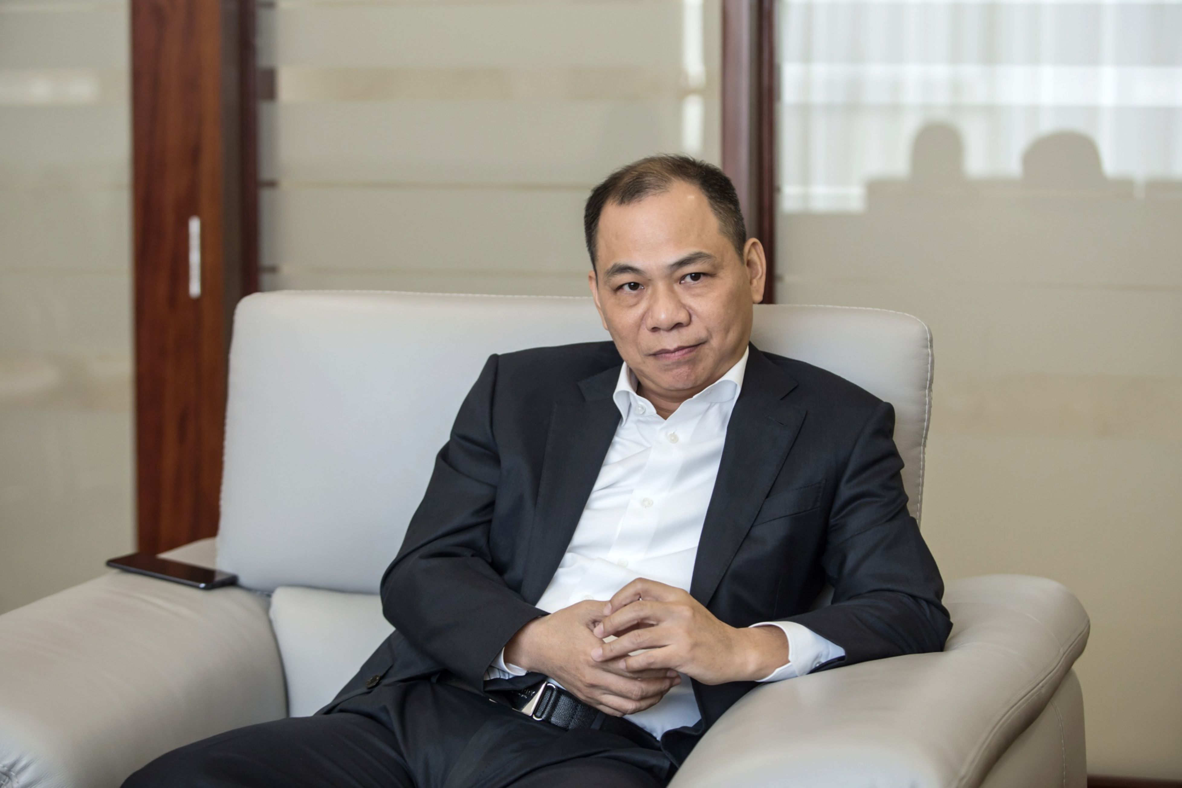 Pham Nhat Vuong, chairman of Vingroup JSC, listens during an interview in Hanoi, Vietnam, on Thursday, Dec. 5, 2019. Photographer: Yen Duong/Bloomberg