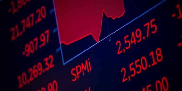 A monitor displays stock market information on the floor of the New York Stock Exchange (NYSE) in New York, U.S., on Thursday, March 12, 2020.