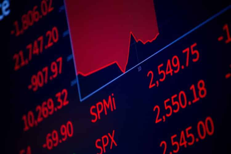 A monitor displays stock market information on the floor of the New York Stock Exchange (NYSE) in New York, U.S., on Thursday, March 12, 2020.