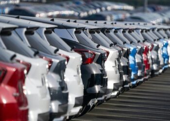 nissan cars lined up