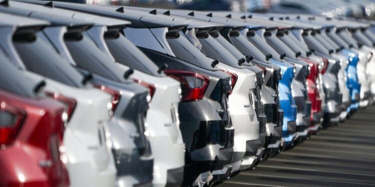 nissan cars lined up