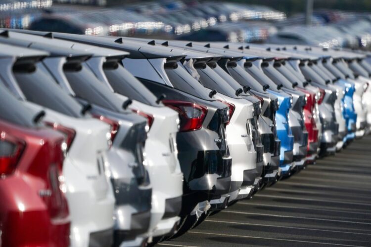 nissan cars lined up