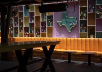 An empty patio is seen at a closed bar in Houston, Texas on June 27. Photographer: Callaghan O'Hare/Bloomberg