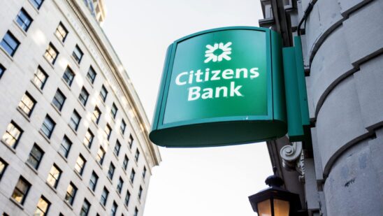 Signage is displayed outside a Citizens Financial Group Inc. bank branch in downtown Boston, Massachusetts, U.S., on Tuesday, Oct. 10, 2017. Citizens Financial Group Inc. is scheduled to release earnings figures on October 20. Photographer: Scott Eisen/Bloomberg