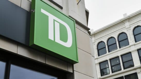 Signage is displayed outside a TD Ameritrade Holding Corp. bank branch in New York, New York, US., on Saturday, April 20, 2019.
