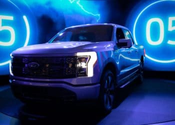 The all-electric Ford F-150 Lightning truck