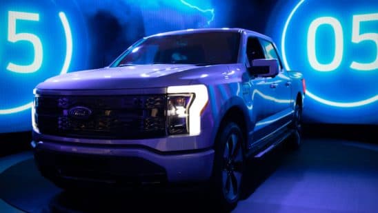 The all-electric Ford F-150 Lightning truck