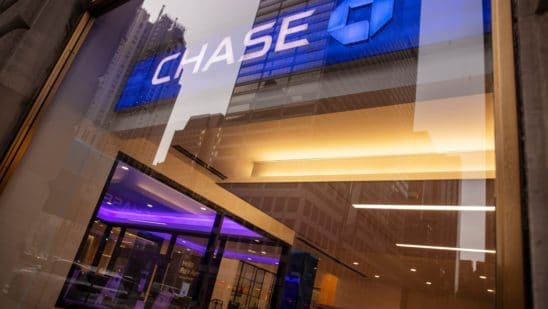A Chase bank branch in New York, U.S., on Thursday, Jan. 13, 2022. JPMorgan Chase & Co. posted a decline in trading revenue that was steeper than analysts expected, and both commercial and consumer loans fell from a year earlier.