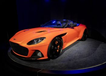The 2020 Aston Martin DBS Superleggera Volante stands on display at AutoMobility LA ahead of the Los Angeles Auto Show in Los Angeles, California, U.S., on Thursday, Nov. 21, 2019. Engines are taking a back seat to motors at this years Los Angeles Auto Show as carmakers showcase the latest electric additions to their vehicle lineups.
