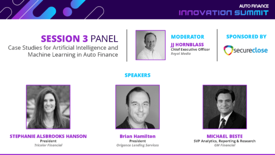 Case Studies for Artificial Intelligence and Machine Learning in Auto Finance