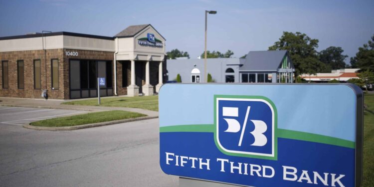 a fifth third sign in front of a branch
