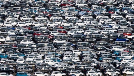 Hyundai Motor Co. vehicles bound for shipment parked at the company's Ulsan plant lot in Ulsan, South Korea, on Thursday, Jan. 20, 2022. The last time Hyundai Motor sold a car in Japan was in 2009, when it pulled out after years of dismal sales. Now, South Koreas top automaker is back, but with a twist: its only going to sell electric vehicles, and only online. Photographer: SeongJoon Cho/Bloomberg