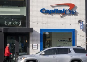 A Capital One cafe branch in Walnut Creek, California, U.S., on Friday, Jan. 21, 2022. Capital One Financial Corp. is scheduled to release earnings figures on January 25. Photographer: David Paul Morris/Bloomberg