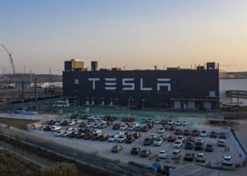 The Tesla Gigafactory in Shanghai, China, on Friday, Dec. 25, 2020.