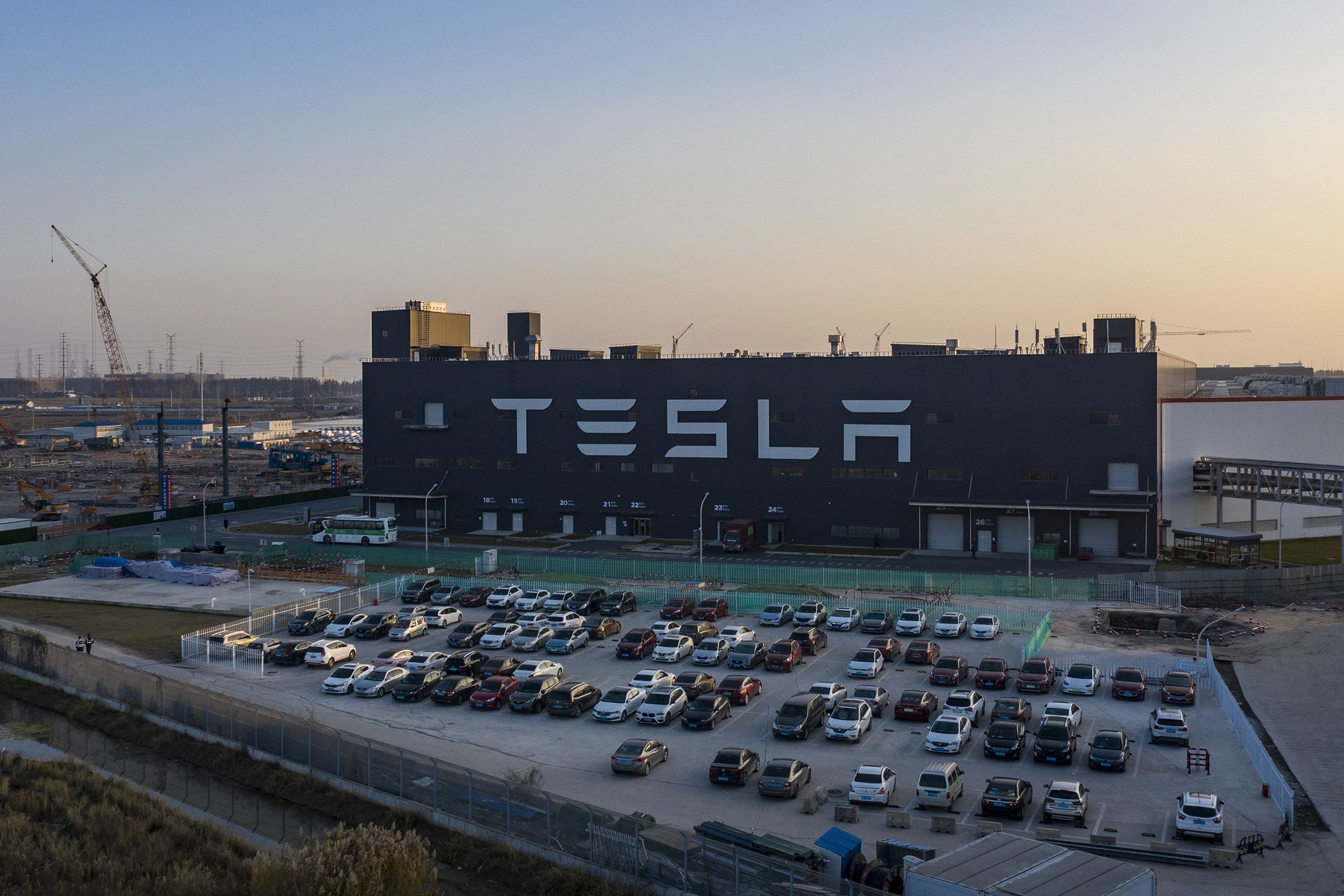 The Tesla Gigafactory in Shanghai, China, on Friday, Dec. 25, 2020.