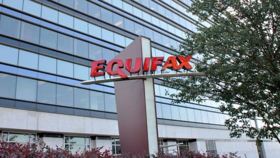 Sign outside the headquarters of credit bureau Equifax in downtown Atlanta, Georgia. Source: Smith Collection/Gado/Getty Images