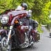 Riding an Indian motorcycle in the midwest