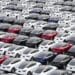 Tesla Inc. vehicles in a parking lot after arriving at a port in Yokohama, Japan, on Thursday, Oct. 28, 2022. Tesla, which was briefly a part of the trillion-dollar valuation group, currently has a market capitalization of about $650 billion.