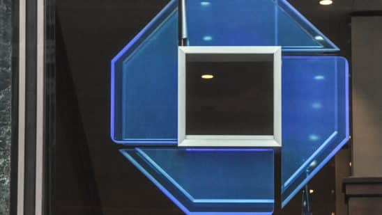 A logo at a Chase bank branch in New York, US, on Thursday, Jan. 12, 2023. JPMorgan Chase & Co. is scheduled to release earnings figures on January 13.