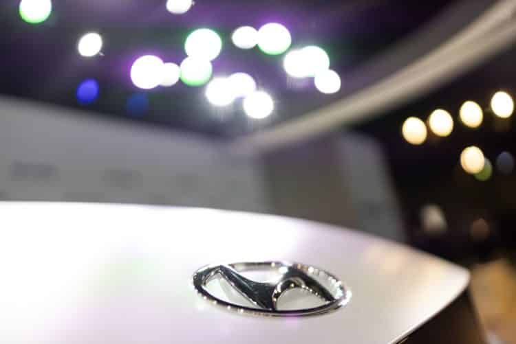 A logo on Hyundai Motor Co. IONIQ 5 electric vehicle (EV) at the India Auto Expo 2023 in Noida, Uttar Pradesh, India, on Wednesday, Jan. 11, 2023. The event will be open to public on Jan. 13, and runs through Jan. 18. Photographer: Anindito Mukherjee/Bloomberg