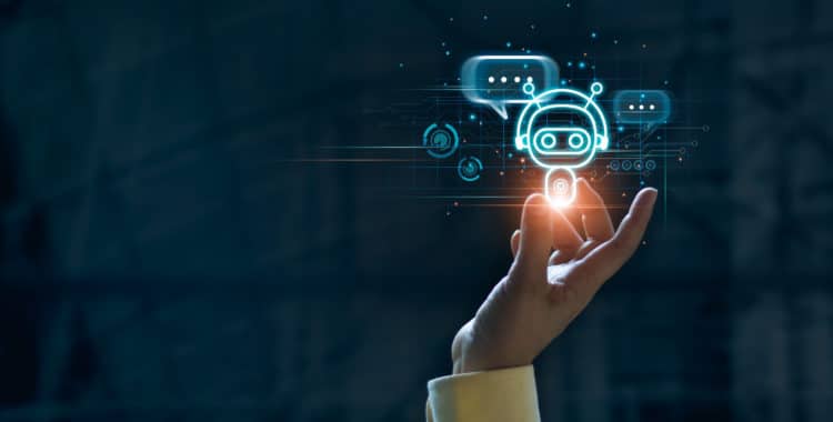 Hand Touching Digital Chatbot For Provide Access To Information And Data In Online Network, Robot