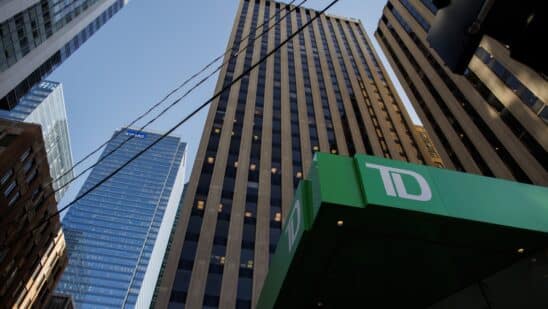 A Toronto-Dominion (TD) bank branch in Toronto, Ontario, Canada, on Wednesday, March 15, 2023. First Horizon Corp. fell by the most since September 2008 as the crisis in regional banks cast doubt on whether Toronto-Dominion Bank will follow through with its planned $13.4 billion takeover of the lender. Photographer: Cole Burston/Bloomberg