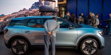 The Ford Motor Co. Explorer electric SUV during its launch in London, UK, on Tuesday, March 21.