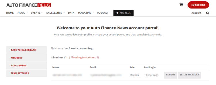 Account Members Page Instructions - Screenshot