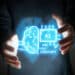 A Businessman Has A Virtual Graphic Of Chatgpt In His Hand. Chatbot, Chat With Ai, Artificial