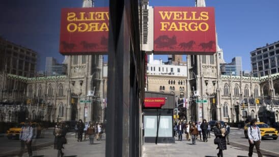 A Wells Fargo bank branch in New York, US