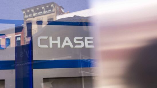A Chase bank branch in New York, US, on Wednesday, March 29, 2023. JPMorgan Chase & Co. is scheduled to release earnings figures on April 14.