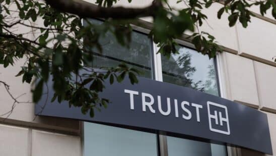 Front sign on a Truist branch