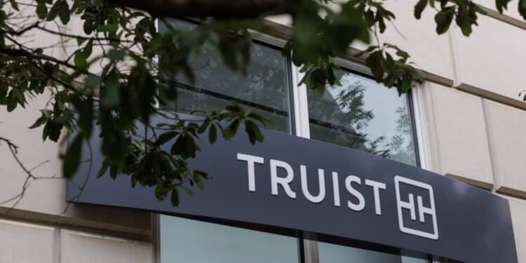 Front sign on a Truist branch
