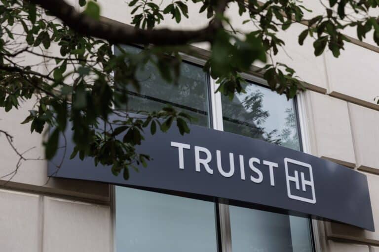 Front sign on a Truist branch