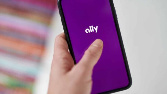 The Ally Financial Inc. logo on a smartphone arranged in Saint Thomas, Virgin Islands, United States, on Friday, Jan. 22, 2021. Ally Financial Inc. fell 5.3%, more than any full-day loss since June 26 as its sector declined.