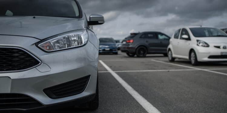 Cars in a parking lot