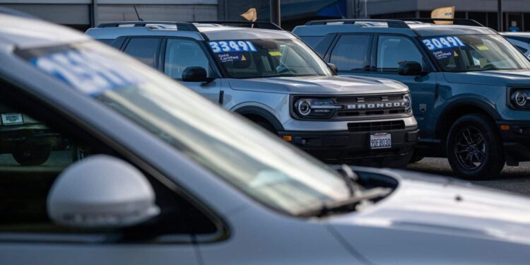 Used vehicles for sale at a dealership