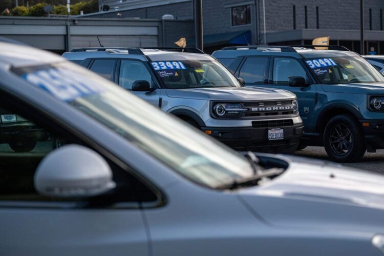 Used vehicles for sale at a dealership