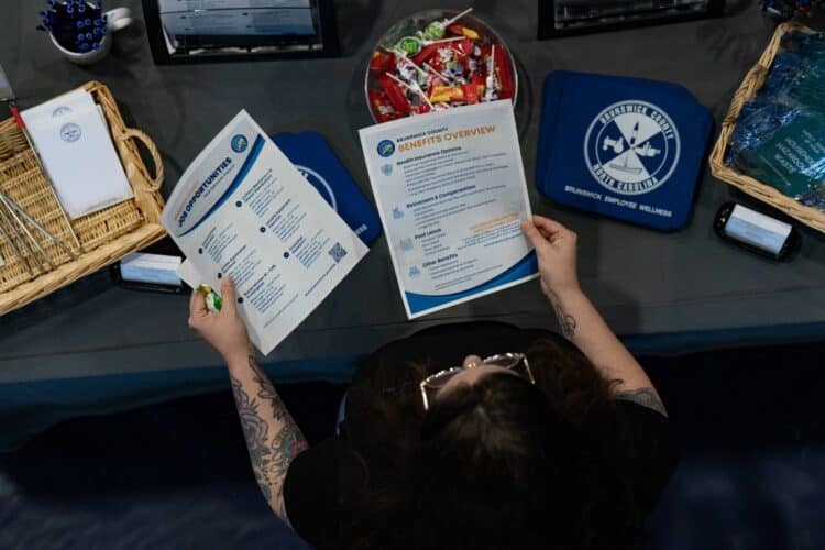An attendee at a career fair North Carolina, US. Photographer: Allison Joyce/Bloomberg
