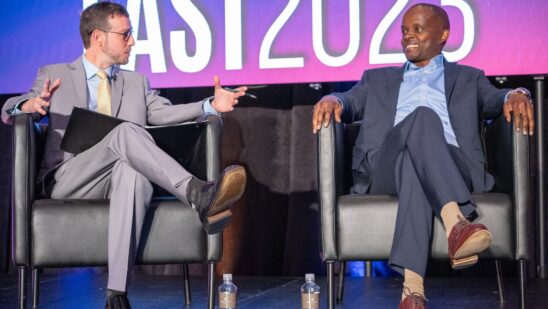 Peter Muriungi, CEO of Chase Auto, sits with Joey Pizzolato of Auto Finance News for a fireside chat at Auto Finance Summit East.