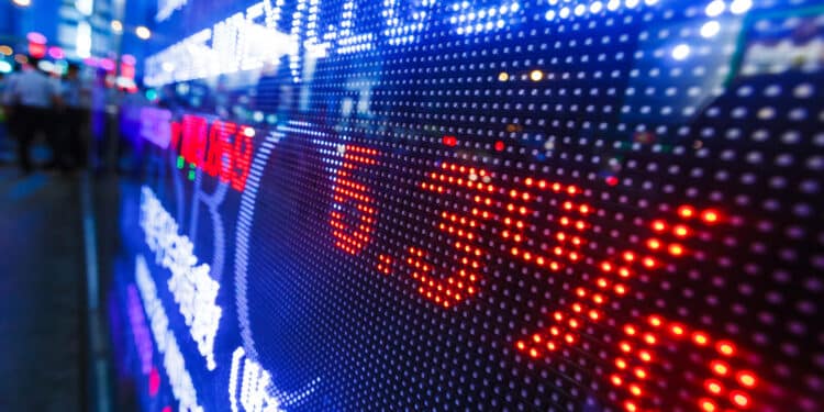 Display of stock market quotes